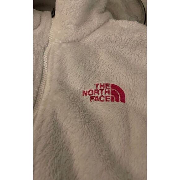 White pink northface osito full zip up fleece jacket/coat xs & small - Picture 4 of 11